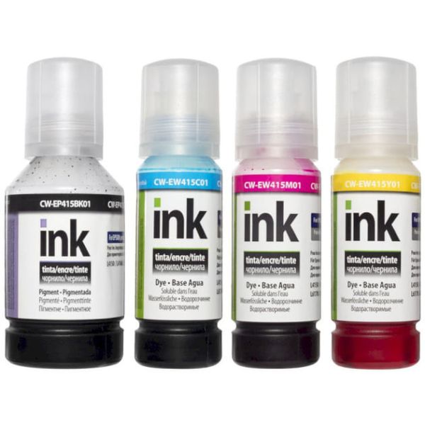 Комплект чернил CW Epson L-4150/4160/6160/6170 (127мл+3х70мл) BK/С/M/Y