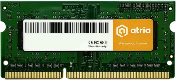 Оперативна пам'ять ATRIA SODIMM DDR3L-1600 1.35V-1.5V 4096MB PC3-12800 (UAT31600CL11SK1/4)