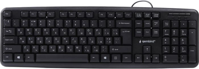 Клавіатура дротова Gembird KB-103-UA PS/2 (KB-103-UA)
