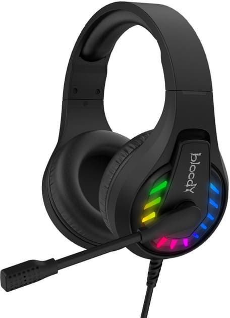 A4Tech Bloody G230 Black (повнорозмірні закриті, дротові USB, 100-10000/20000 Hz, 16 Ω, 105 dB, Ø 50 mm, мікрофон , довжина кабеля: 2 m)