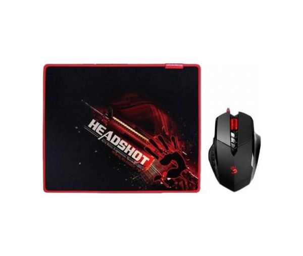 Комплект A4-Tech Bloody V7M71 Black з килимком