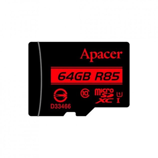 Карта пам'яті Apacer microSDXC 64GB Class 10 UHS-I  (AP64GMCSX10U5-RA)