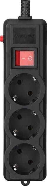 Мережевий фільтр Gembird (SPG3-G-10B-PRO) 3m Black 16А   