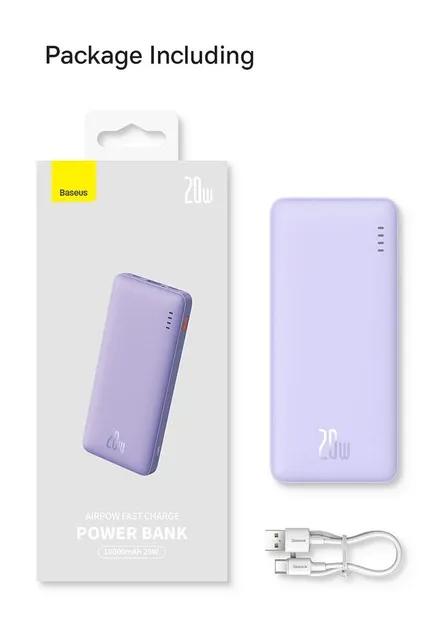 Зовнішній акумулятор (Power Bank) Baseus Airpow 10000mAh 20W Galaxy Blue