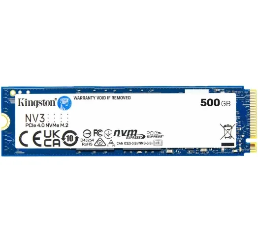 SSD диск Kingston NV3 500GB M.2 2280 NVMe PCIe 4.0 x4 3D NAND (SNV3S/500G)