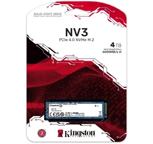SSD-накопичувач  Kingston NV3 2280 PCIe 4.0 x4 NVMe 4TB (SNV3S/4000G)