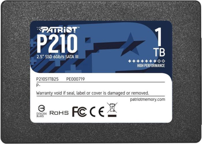 SSD-Накопичувач  Patriot P210 1TB 2.5" 7mm SATAIII 3D QLC