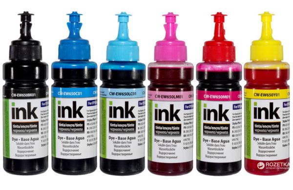 Комплект чернил CW Epson TX650 (6х100мл) BKСMLСLMY