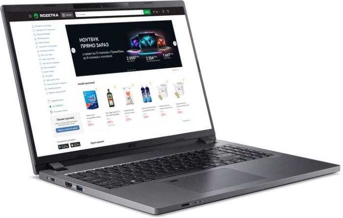 Ноутбук Acer TravelMate P2 16 TMP216-51-G2-TCO-35LV (NX.BB7EU.001) Steel Gray