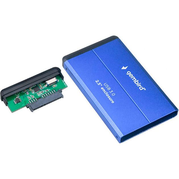 Кишеня для жорстких дисків Gembird (EE2-U3S-2-B) для 2.5" SATA USB 3.0 Blue
