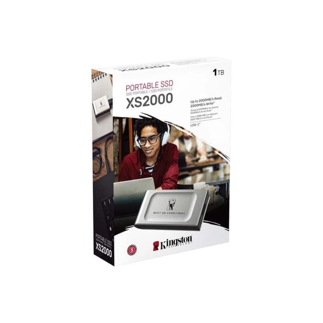 SSD Kingston 1TB М2 USB 3.2 Gen2 XS2000 BoC Portable Black (SXS2000/1000GA)