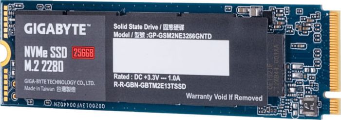 SSD диск Gigabyte 256GB M.2 2280 NVMe PCIe 3.0 x4 NAND TLC (GP-GSM2NE3256GNTD)
