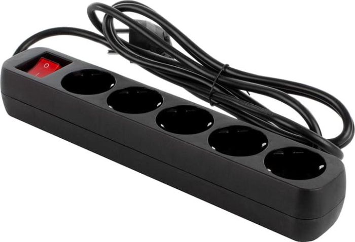 Мережевий фільтр ColorWay 5 розеток/2M (CW-PSEA52BK) Black