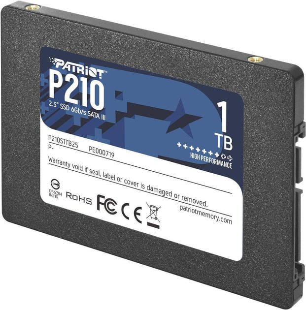 SSD-Накопичувач  Patriot P210 1TB 2.5" 7mm SATAIII 3D QLC