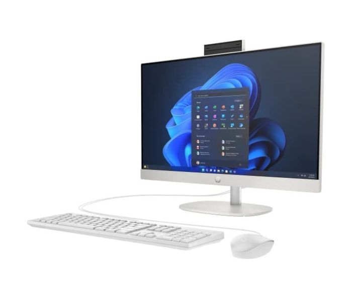 Моноблок 23.8'' HP ProOne 240 G10 i3-N300/8Gb/SSD256Gb/Cam/K&M/WiFi/DOS/Shell White/3y.w
