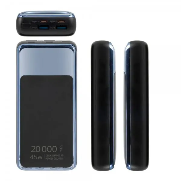 Зовнішній акумулятор (Power Bank) Rivacase Rivapower VA1075 20000mAh Black