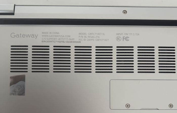 Ноутбук Gateway GWTC71427 - BK