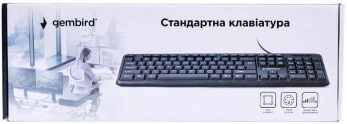 Клавіатура дротова Gembird KB-103-UA PS/2 (KB-103-UA)