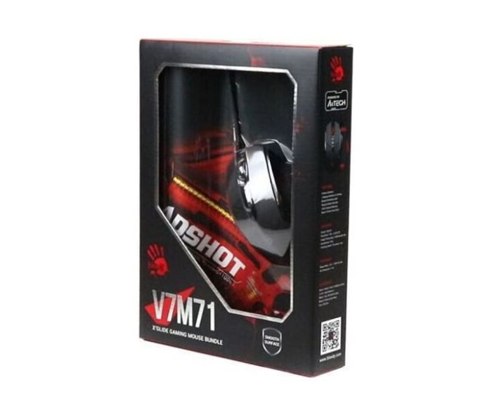 Комплект A4-Tech Bloody V7M71 Black з килимком