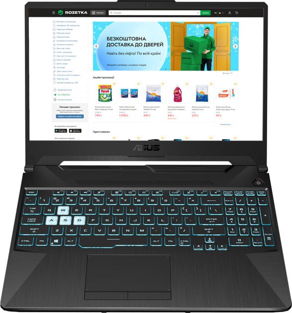Ноутбук ASUS TUF Gaming A15 FA506NFR-HN081 (90NR0JU7-M00530) (15.6" (1920x1080) до 144 Hz,AMD Ryzen 7 7435HS,16GB,SSD:512GB,NVIDIA GeForce RTX 2050, 4GB,FreeDOS,2,0 kg)