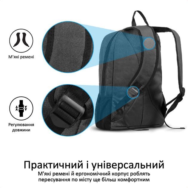 Рюкзак Promate Alpha 15.6" для ноутбука (alpha-bp.black) Чорний, водостійкий