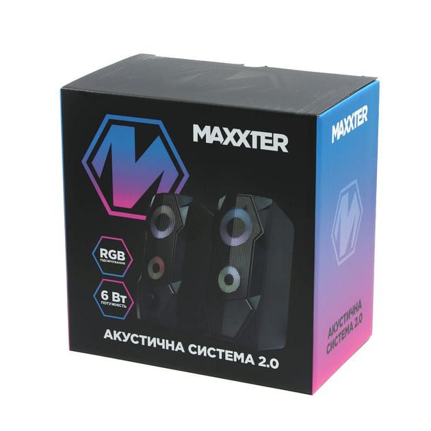 Колонки Maxxter CSP-U002RGB Black