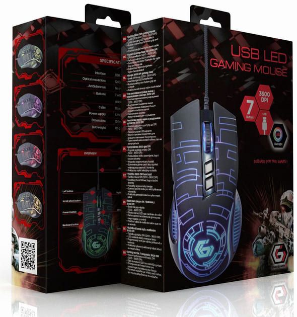 Мишка GEMBIRD MUSG-RGB-01 USB Black