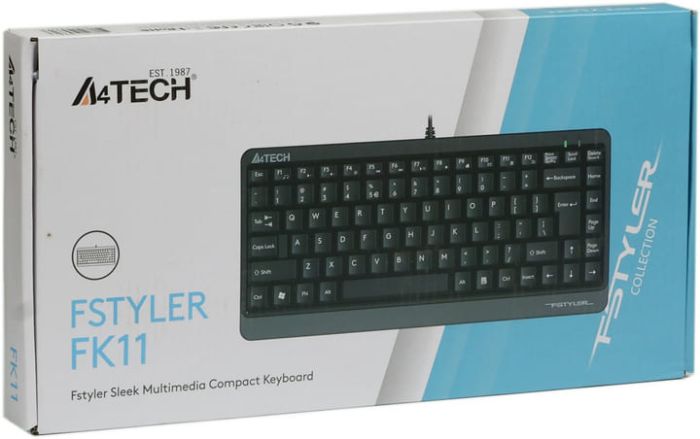 Клавіатура A4-Tech Fstyler Compact Size FK11 USB (Grey)