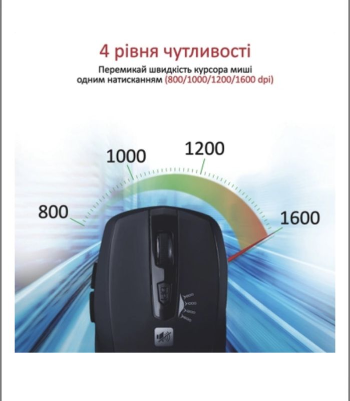 Мишка бездротова Promate Breeze Black (breeze.black)