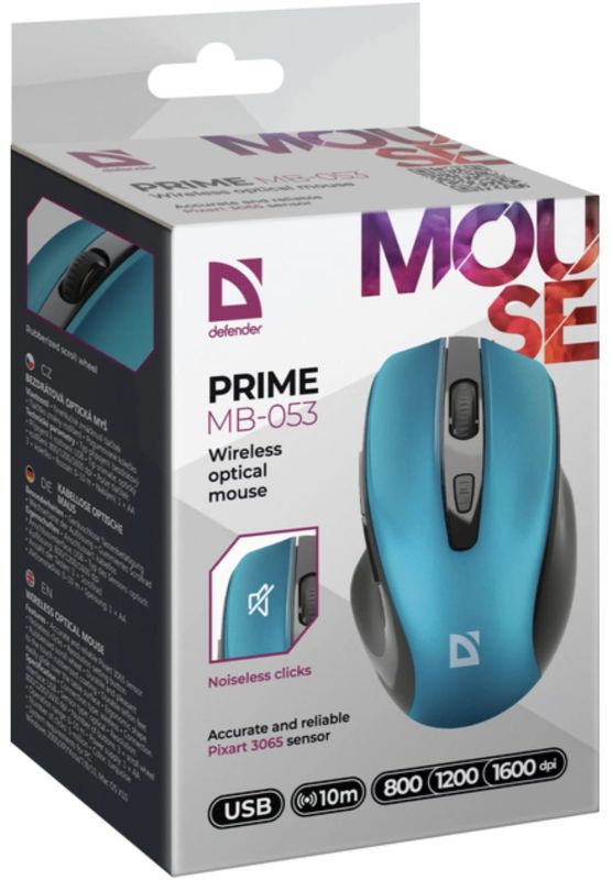 Миша Defender Prime MB-053 Wireless Turquoise (4745090821826)