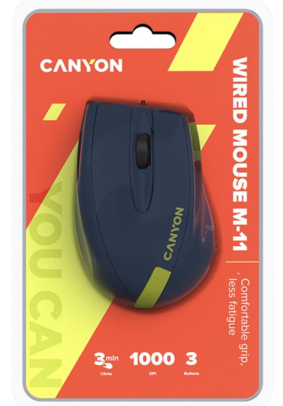 Мишка Canyon CNE-CMS11BY Blue/Yellow
