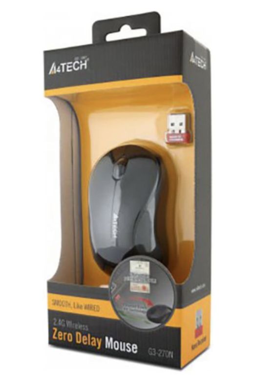 Миша бездротова A4Tech G3-270N Black/Grey 