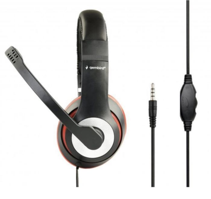 Навушники Gembird MHS-03-BKRD Black/Red