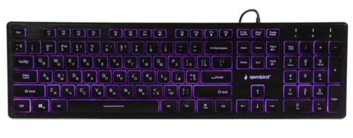 Клавіатура Gembird KB-UML3-01-UA USB Black з підсвіткою