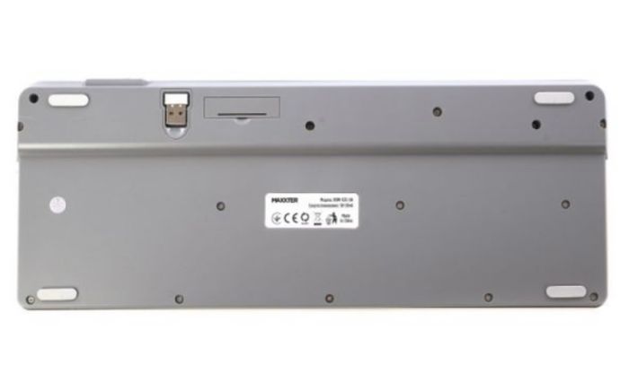 Клавіатура бездротова Maxxter KBW-02G-UA White/Grey